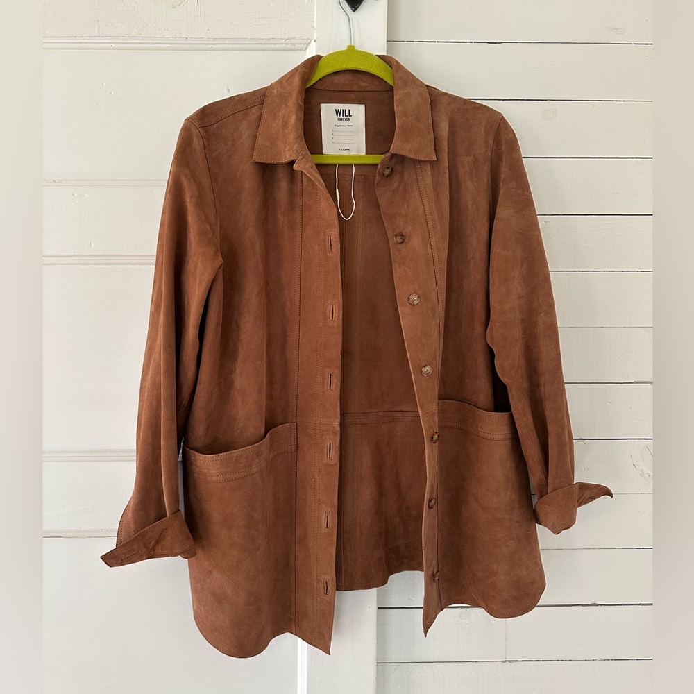 Sezane Brown Suede Jacket